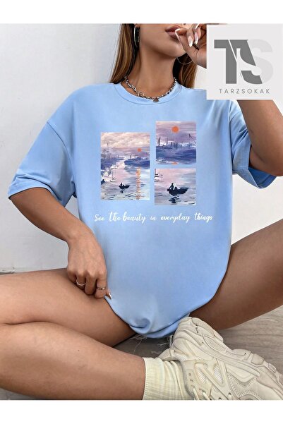 Tarzsokak Μπλουζάκι με γραφικά κινουμένων σχεδίων, χωρίς ώμους, μεγάλου μεγέθους