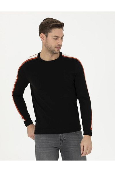 Pierre Cardin Black Slim Fit Sweater