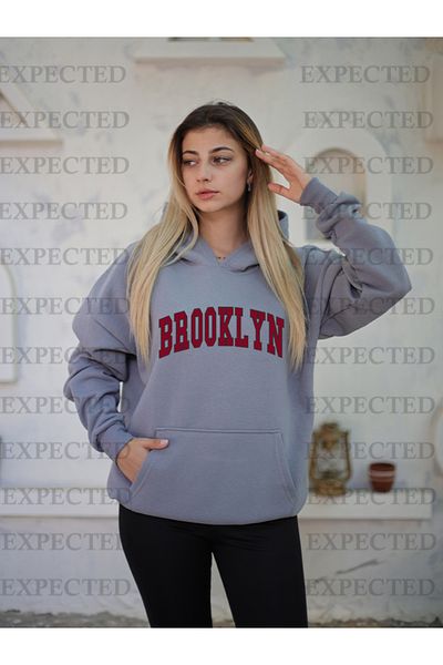 EXPECTED ΦΟΥΤΕΡ ΦΟΥΤΕΡ με κουκούλα UNISEX OVERSIZE BROOKLYN PRINTED 3 YARS