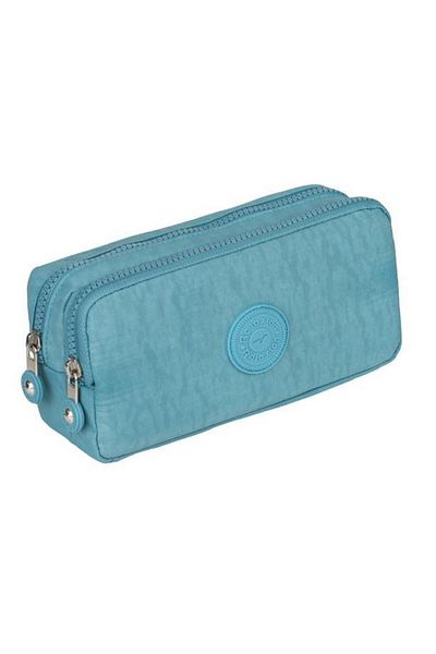 Relaxion Αδιάβροχη θήκη για στυλό 2 διαμερισμάτων Turquoise Crinkle Fabric - RLX124
