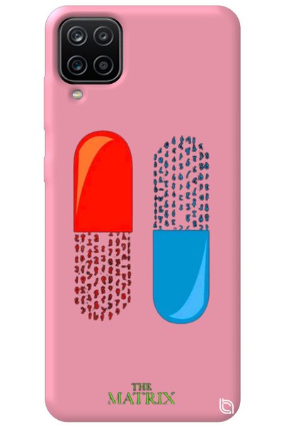 WANNA PROTECT Samsung Galaxy A12 Pink Premium Velvet Inside the Matrix Pill P...