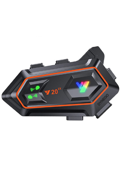 Dynego Y20 2X Motosiklet Kask Kulaklık Intercom Işıklı Motorsiklet Interkom