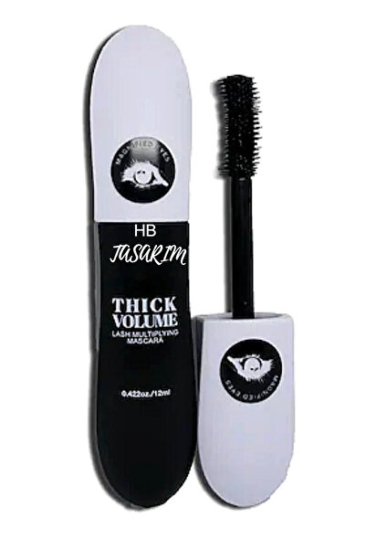 hbtasarim Hacim Etkili Siyah Maskara Thick Volume  Akmayan Maskara
