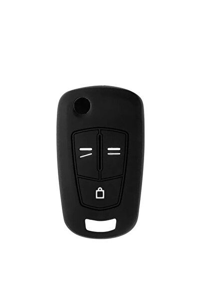 İKTUNING أوبل كورسا أسترا زافيرا فيكترا - حافظة مفاتيح سيليكون سوداء