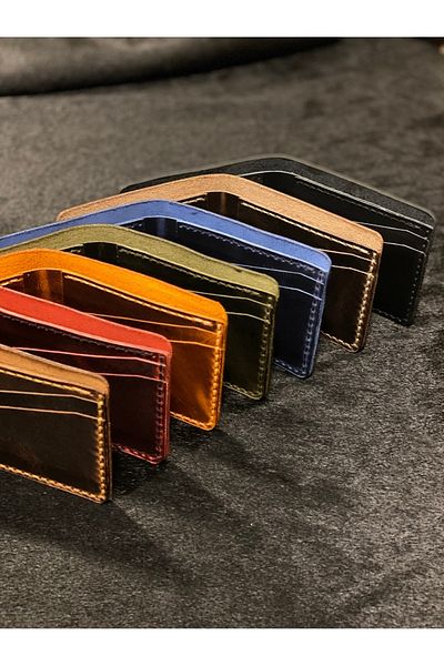 MAT Deri Men's Wallet Black Genuine Leather Handmade Classic Money Wallet