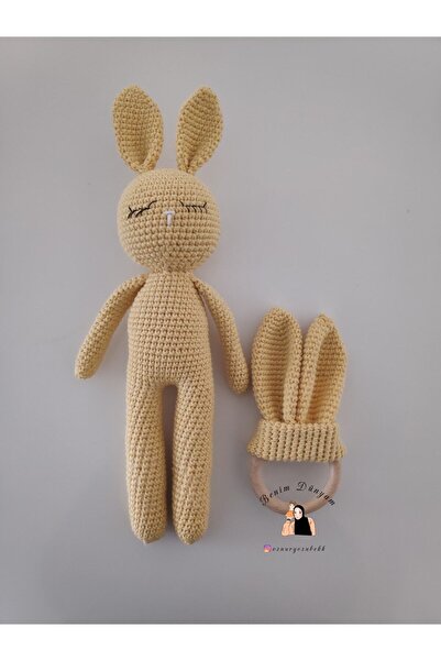 ÖZNUR GÖZÜBEK Amigurumi Uyku Arkadaşı Tavşan Ve Diş Kaşıyıcı Seti Ikili Set Y...
