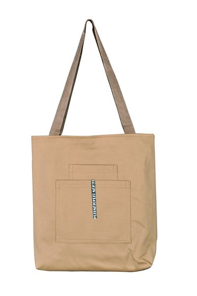 DUDAKTAN KALBE Light Brown Canvas Fabric Tote Bag
