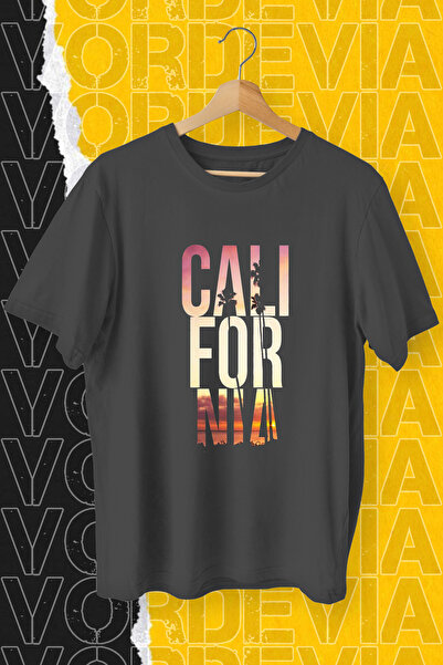 Vordevia California Štampano crna Oversize kroj T-shirt