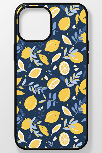 TREND Fruits Meyveler Temperli Cam Sert Plastik iPhone 15 Pro Telefon Kılıfı
