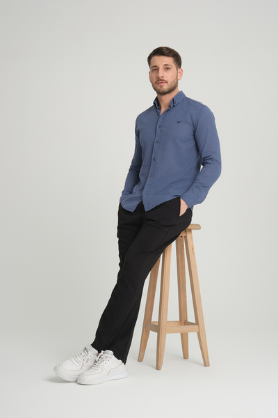 Redline Men's Washed Linen Basic Shirt Slim Fit 2198