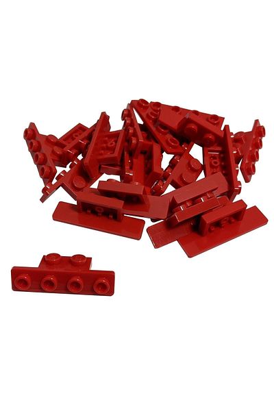 LEGO Creator Moc Accessory Connection Part Bracket 1 X 2 - 1 X 4 Red 4 Pieces Will Be Sent