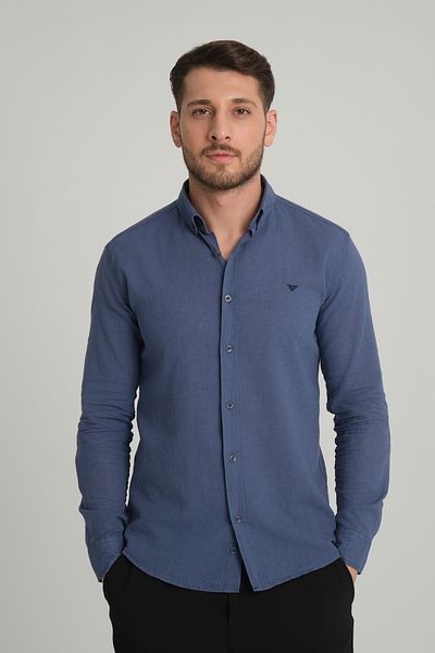 Redline Men's Washed Linen Basic Shirt Slim Fit 2198