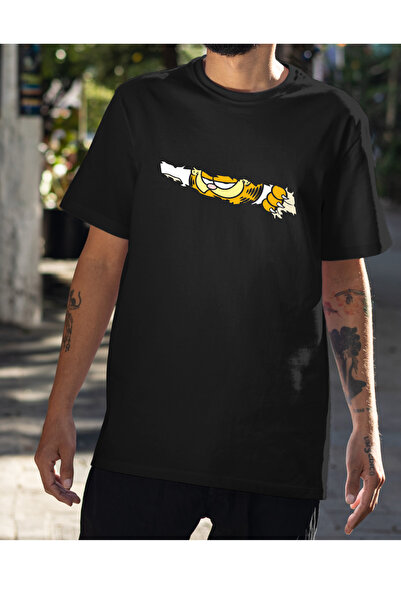 AEMİ Tricou supradimensionat unisex cu imprimeu Garfield cu decolteu triplu