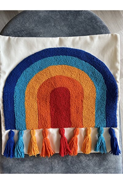 punch passion Husa de perna decorativa lucrata cu broderie punch (42x42- 100%...