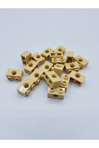 LEGO Accessory Moc Custom Technic Brick 1 X 2 Pin Hole Tan Tan Brick 4 Pieces to Ship