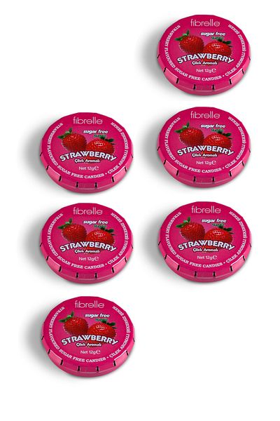 Fibrelle 6 Pieces of Stevia Li Sugar Free and Strawberry Candy
