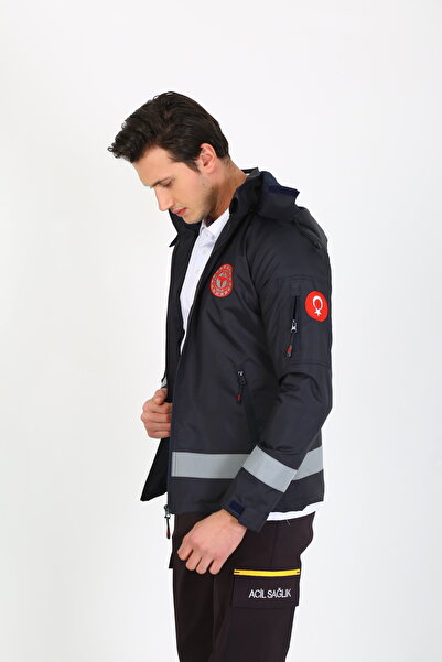 TEKSAN 112 ACİL SAĞLIK KAPÜŞONLU MONT LACİVERT-ERKEK