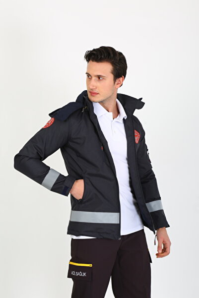 TEKSAN 112 ACİL SAĞLIK KAPÜŞONLU MONT LACİVERT-ERKEK