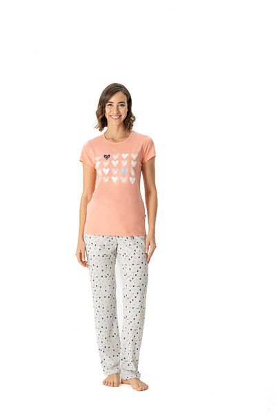 U.S. Polo Assn. US Polo AssnSet de pijama de damă, albastru, cu gât rotund, cu buzunare