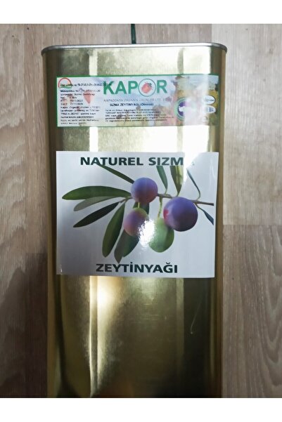 KAPOR NATÜREL SIZMA SOĞUK SIKIM ZEYTİNYAĞI 5 LT