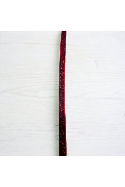 BukiroAtelier Shiny Glitter Velvet Ribbon - 1 cm 2 Meters