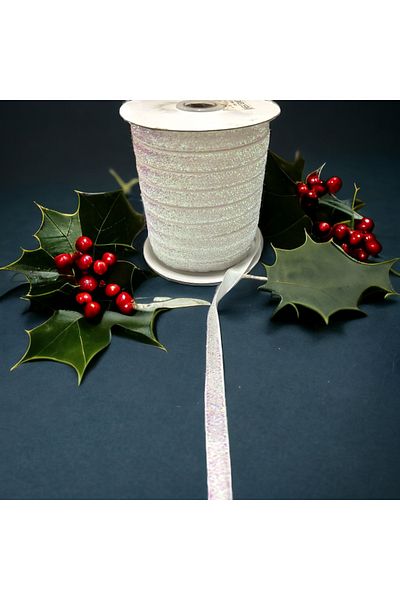 BukiroAtelier Shiny Glitter Velvet Ribbon - 1 cm 2 Meters