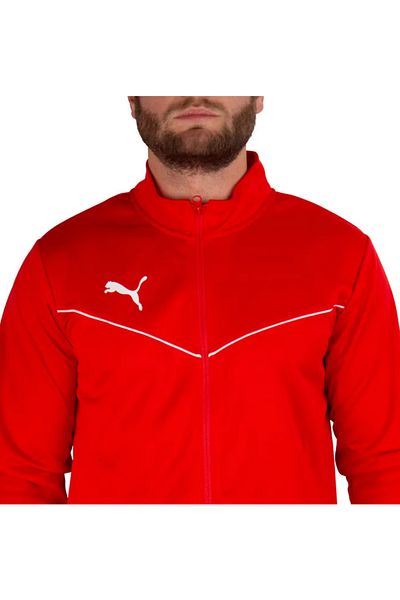 Puma Teamrise Training Poly Men's Casual and Zippered Sports Jacket Red