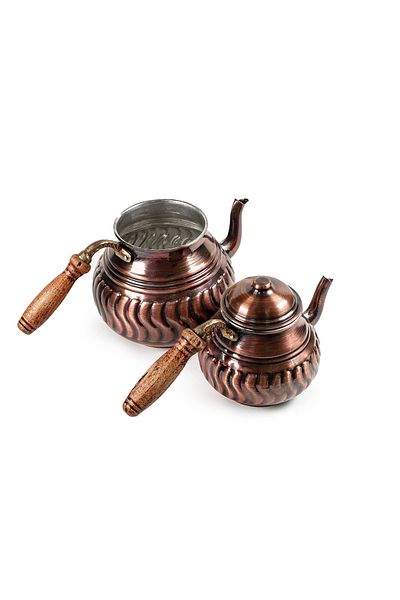 ANTEPSEPETİ Copper Antique Slice Model Teapot
