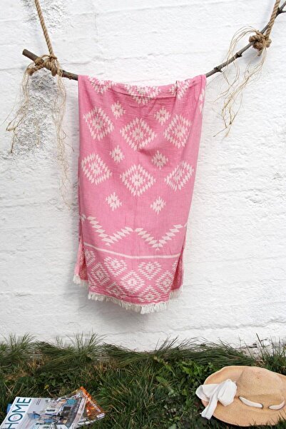 Baveno 100% бавовна 90x180 Пляжний рушник Пештемаль Етнічний візерунок Жакард...