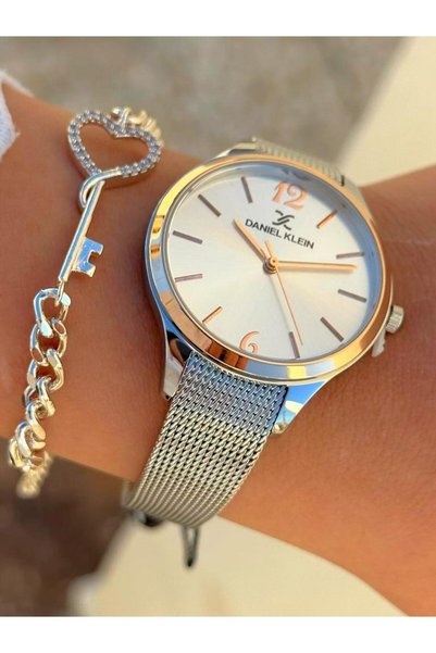 Daniel Klein Dk.ft.1.340 Steel Cord 30 Mt Water Resistant New Season Stylish Design Wristwatch
