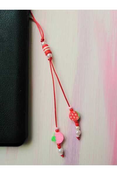 nasclaycollection Charm Phone Ornament Mini Strawberry