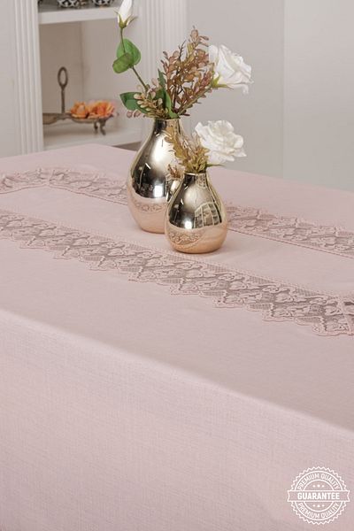 Finezza Esra Lüx Lace Linen Fabric Powder Tablecloth 160x230 Cm - 1120