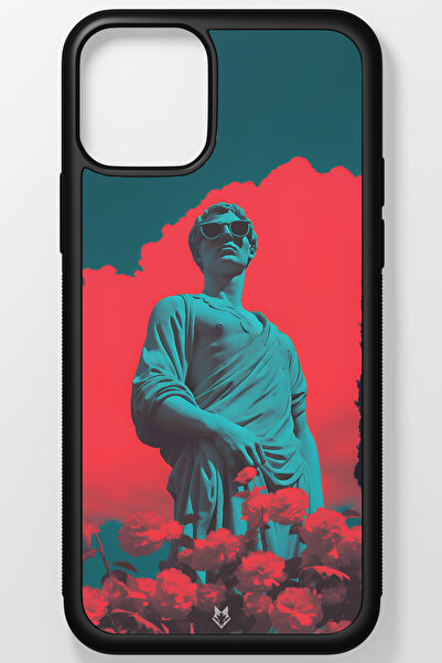 Omega Kırılmaz (Temperli) Cam Sert Plastik iPhone 11 Telefon Kılıfı