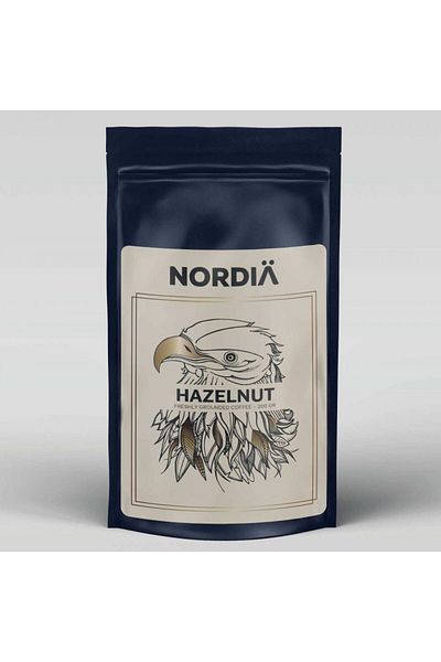 NORDİA Grinded Filter Coffee with Hazelnut Flavor (200 GR)