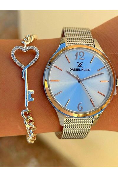 Daniel Klein Dk.ft.1.340 Steel Cord 30 Mt Water Resistant New Season Stylish Design Wristwatch