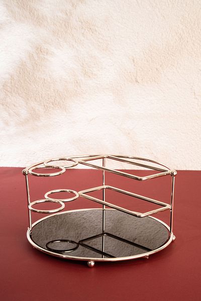 mba decor metal bending art Οργάνωση μακιγιάζ Organizer Organizer μπάνιου Organizer κοσμημάτων πολλαπλών χρήσεων Ασημί ανοξείδωτο
