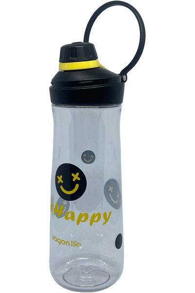 Vagonlife 650ML VGN0808 Rotating Opening Comfortable Lid Handled Patterned Body Polycarbonate Water Flasks