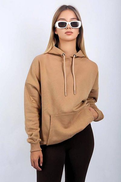Seeh Καφέ φούτερ με κουκούλα SH114