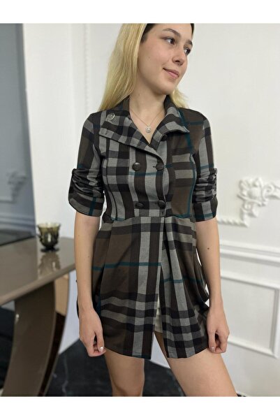 Bohemian Women's Brown Sitting Waist Tunic