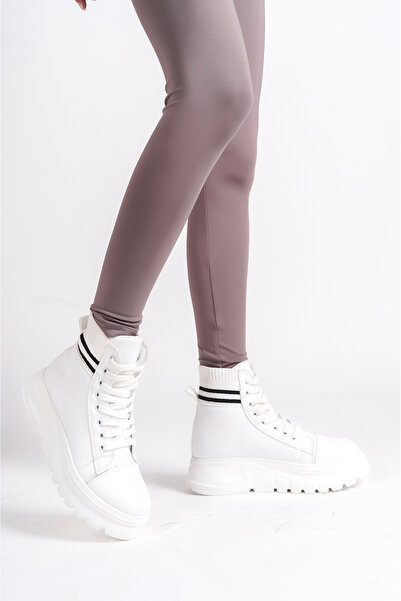 LARİNA SHOES triko detaylı,su ve rüzgar geçirmez spor bot,bootie