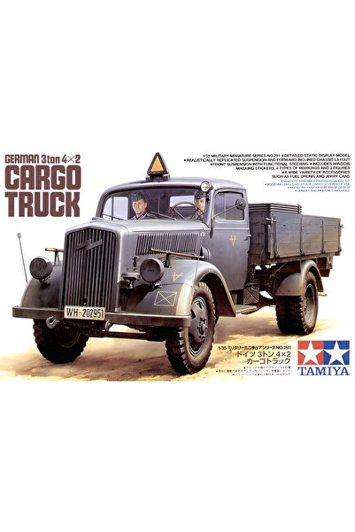 TAMIYA 1/35 German 3 Ton 4X2 Cargo Truck Plastik Askeri Araç Maket Kiti, Demo...