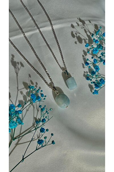 Elifsu Jewelry Akuamarin Taşı Doğal Taş Kolye