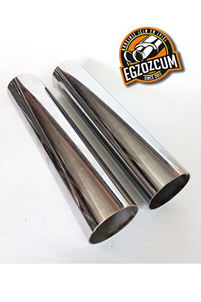 EGZOZCUM 60 mm. İç Boru Deliksiz Ses Orani Yüksek yassı Varex Warex egzoz eksoz ve nikelaj çıkış borusu