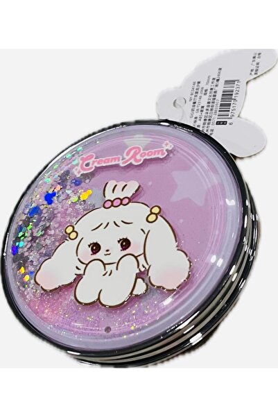 karinabest Cep Aynası Hareketli Simli Sulukapak Yuvarlak Makyaj Aynası 1 Adet