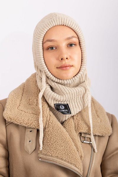 hijabchi Balaklava Knitwear Beret - Beige