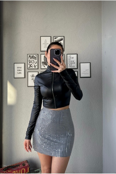 MINELIGİYİM Kadın Gri Etek