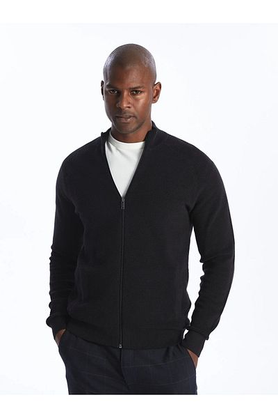 LC Waikiki LCW Vision Standard Fit Stand Collar Men's Knitwear Cardigan