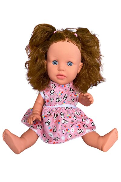Gamze Oyuncak Sakura Türkçe Konuşan Kahverengi Saçlı Et Bebek Oyuncak (35 CM)