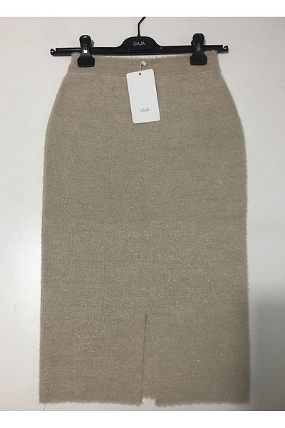 GAJA Fusta cu fante din tricotaje cu barbă 4601