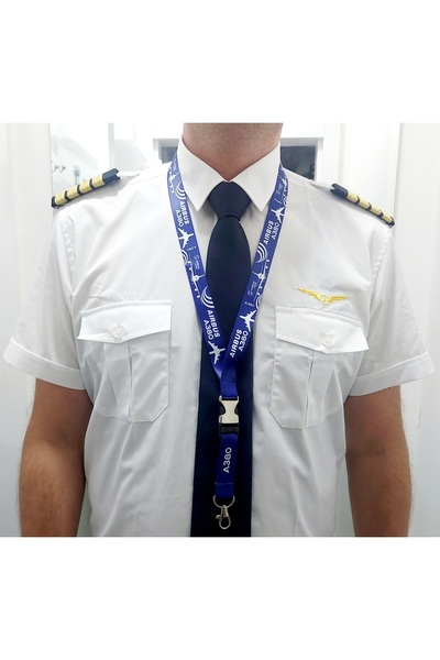 Havacı Uçuş Dünyası Suport pentru carduri Airbus 380 pentru gât